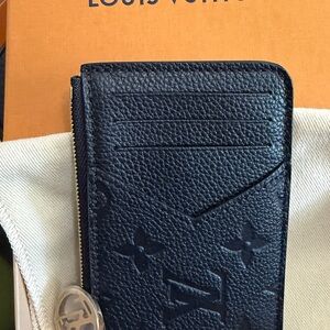 Louis Vuitton Monogram Empreinte Romi Black Card Holder.BRAND NEW!Box, dust bag